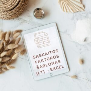 Sąskaitos faktūros šablonas (LT) – Excel