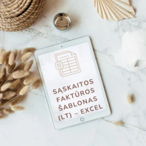 Sąskaitos faktūros šablonas (LT) – Excel
