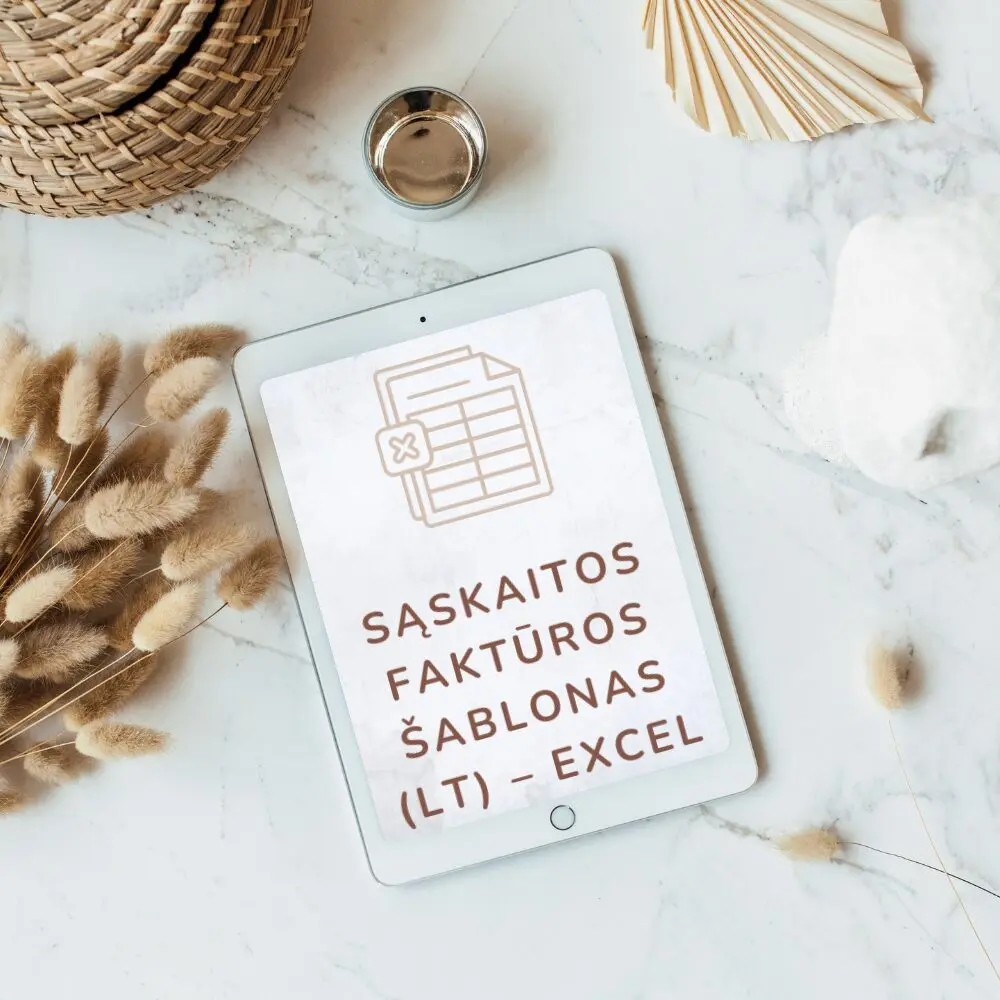 Sąskaitos faktūros šablonas (LT) – Excel