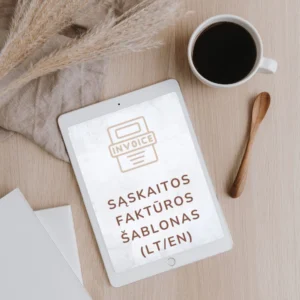 Sąskaitos faktūros šablonas (LT/EN) – Excel formatu