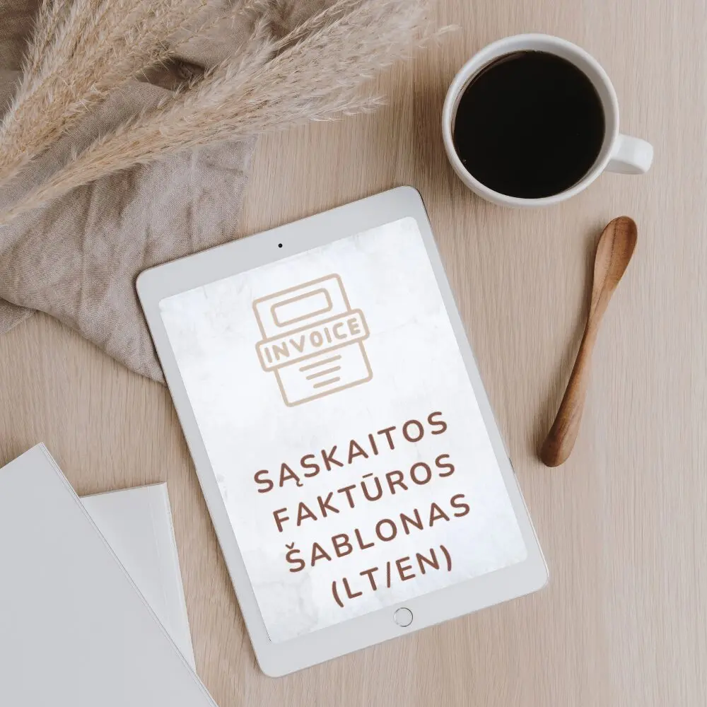 Sąskaitos faktūros šablonas (LT/EN) – Excel formatu
